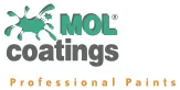 Logo MOL coatings z zieloną plamą i napisem Professional Paints.