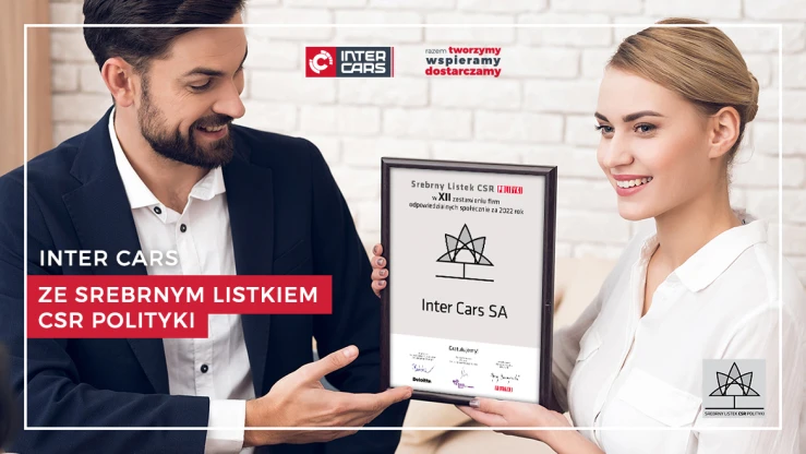 Kolejne prestiżowe wyróżnienie dla Inter Cars! Jeden z liderów europejskiego rynku motoryzacyjnego otrzymał Srebrny Listek CSR Polityki!