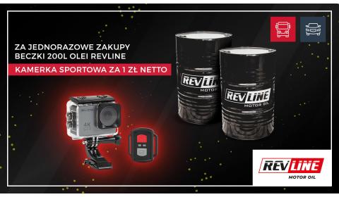 Zakup 200 l oleju Revline, a otrzymasz kamerę sportową za 1 zł netto!