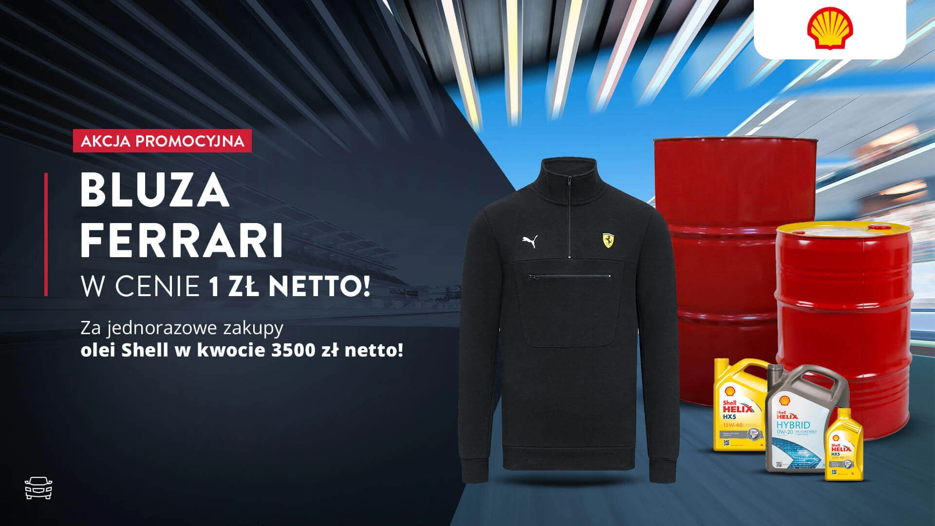 Kup oleje Shell i wygraj bluzę Ferrari!