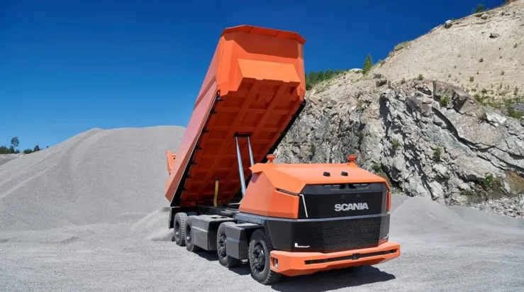 wywotka Scania autonomiczna