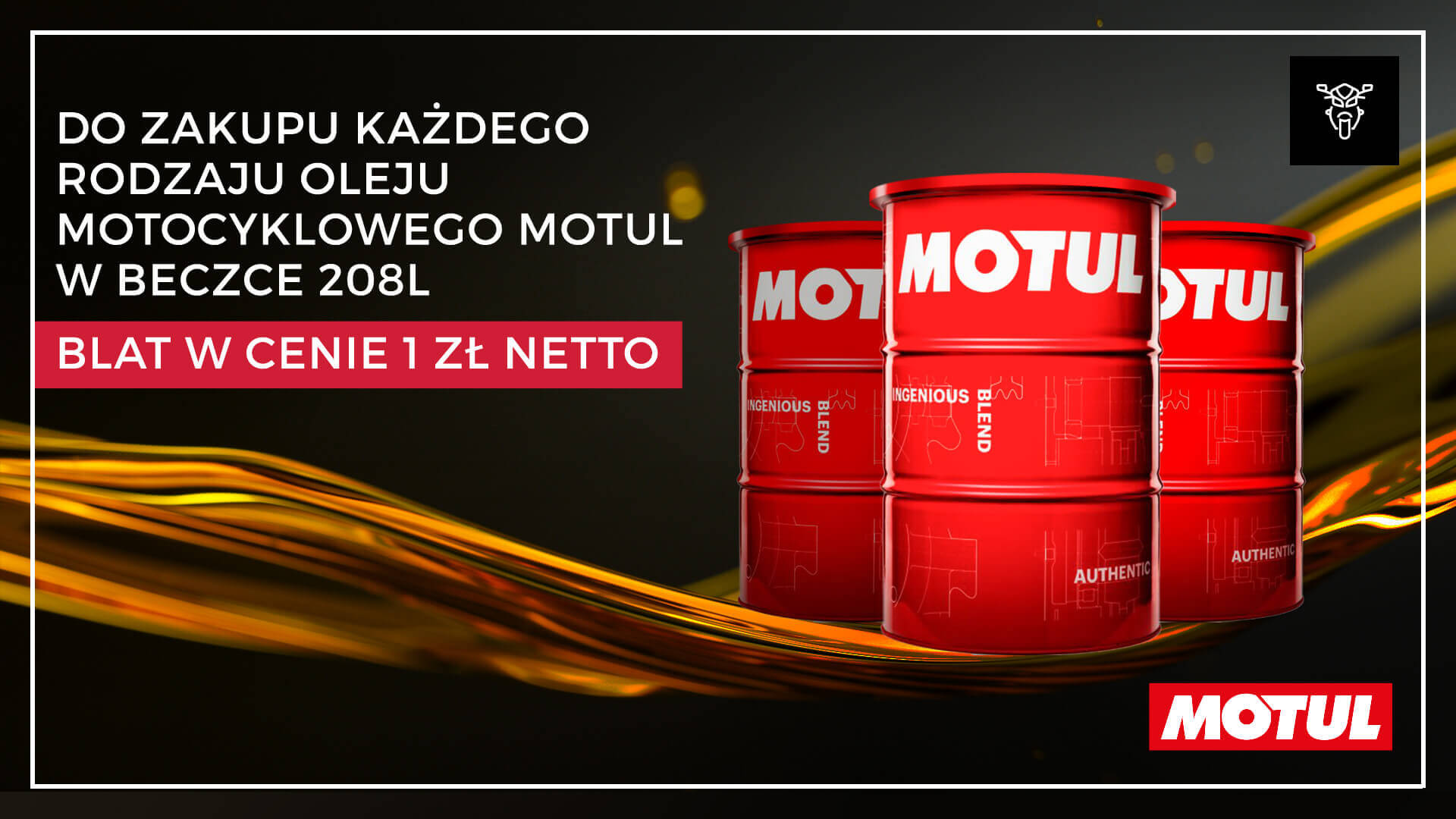 Promocja: Blat przy zakupie olejów motocyklowych Motul 208L
