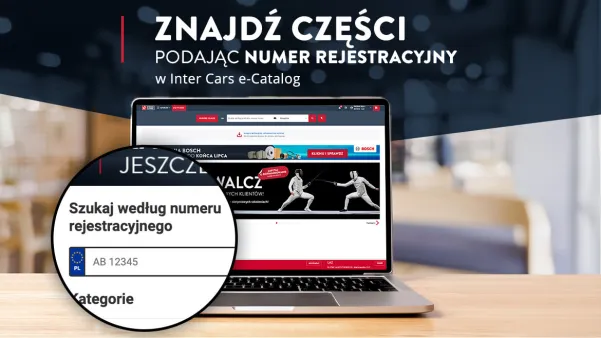 Znajdź części podając numer rejestracyjny