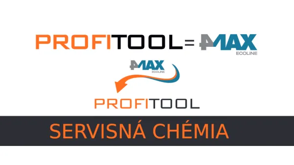 Logo ProfitooL a MAX Ecoline s textom Servisná chémia.