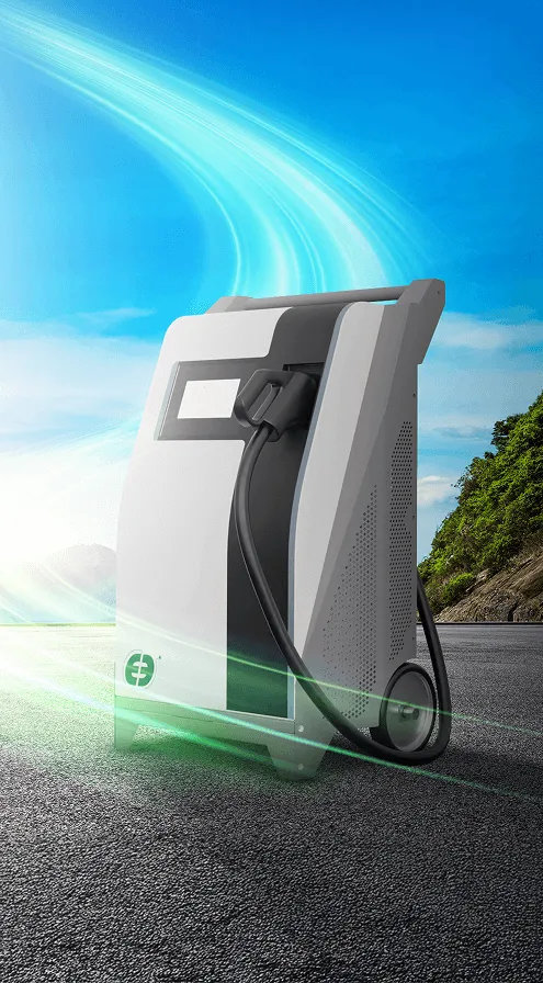 Ładowarka do samochodów elektrycznych – stacja EV na tle natury, symbol zielonej energii