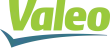 Valeo logó zöld és kék színben A Valeo cég logója, zöld betűkkel és kék vonallal, autóipari technológiai vállalat.