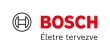 A Bosch logó, fekete körben a Bosch emblémával és az 'Életre tervezve' szlogennel.