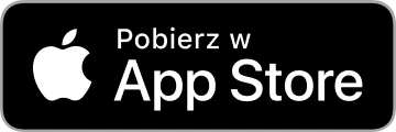 Czarny przycisk pobierania aplikacji z logo Apple