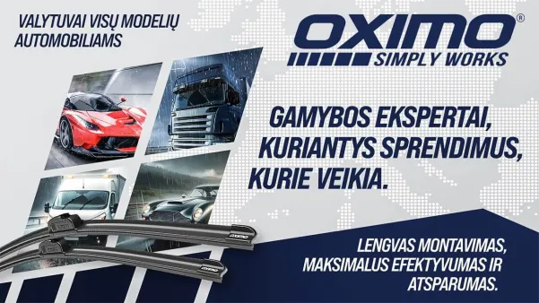 OXIMO – automobilių stiklų valytuvai