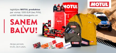 MOTUL produktu reklāma ar balvām