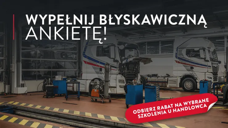 Wypełnij ankietę i odbierz voucher na szkolenie dla mechaników ciężarówek