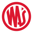 Logo WAŚ przedstawiające litery W A Ś w czerwonym obramowaniu