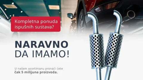 Naravno da imamo - sveobuhvatan asortiman ispušnih sustava