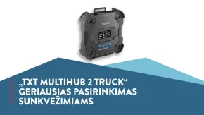 TXT Multihub 2 Truck - geriausias pasirinkimas TXT Multihub 2 Truck prietaisas, skirtas sunkvežimiams, su ekranu ir funkcijomis.