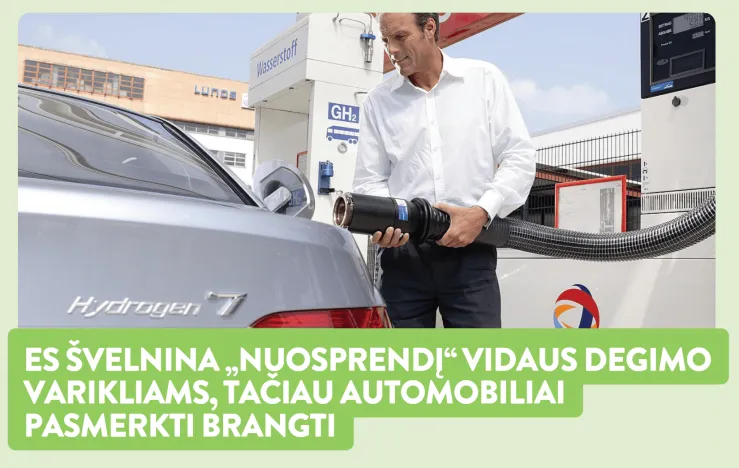Vandenilio automobilio degalų papildymas ES švelnina sprendimą