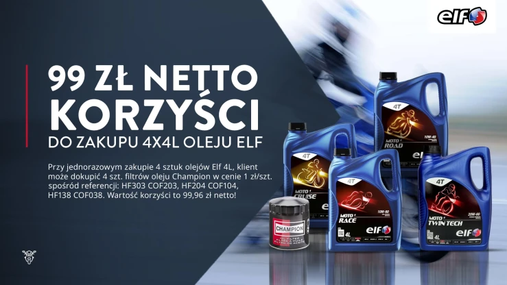 Promocja Elf 4x4L z filtrami oleju