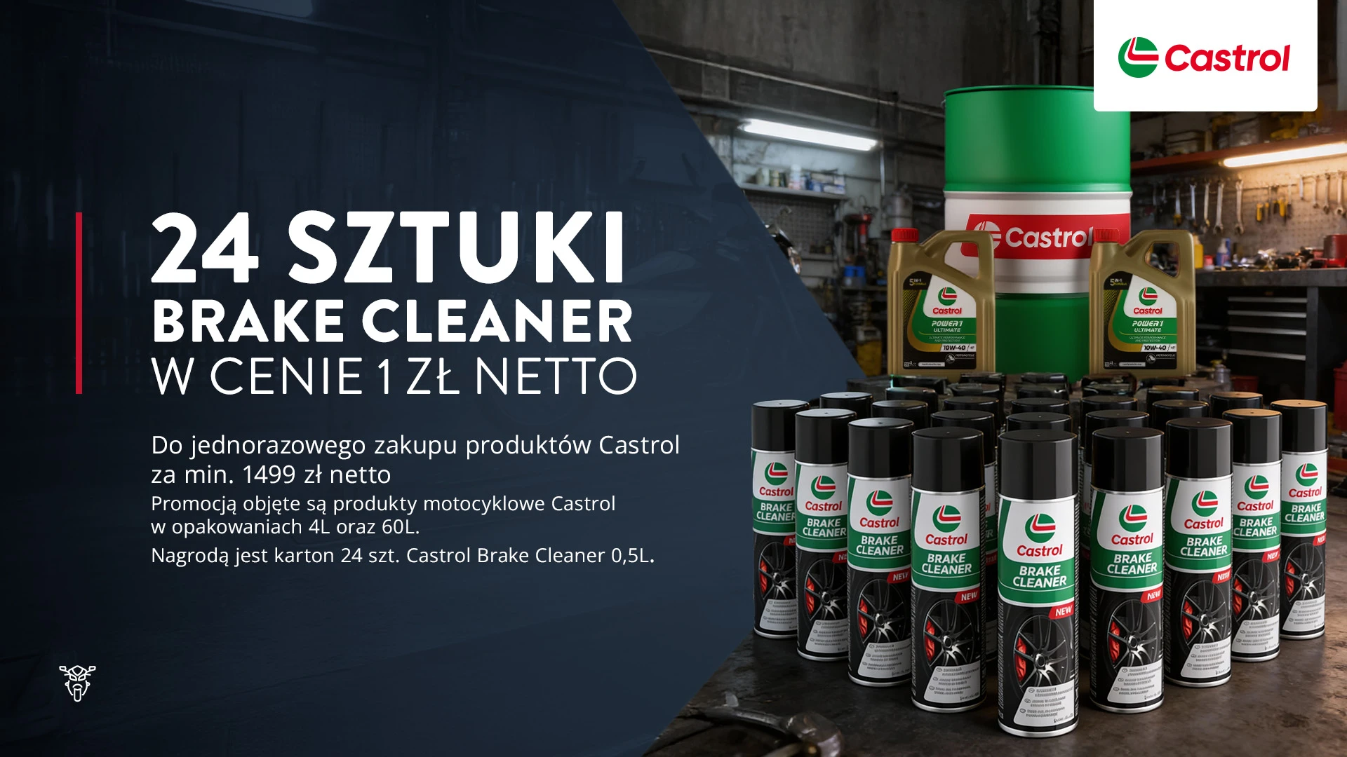Promocja Castrol 1499 zł netto + 24 szt. brake cleaner