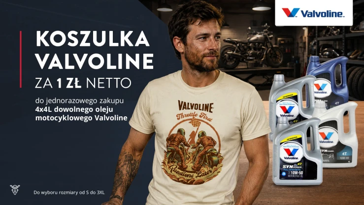 Promocja Valvoline 4x4L + 1 koszulka