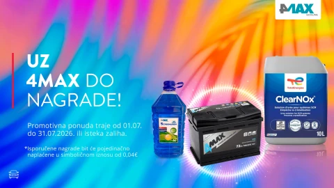 4MAX promotivna ponuda PKW akumulatora (01.07.-31.07.2026.)