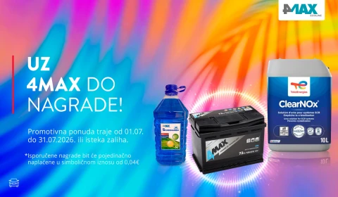 4MAX promotivna ponuda PKW akumulatora (01.07.-31.07.2026.)