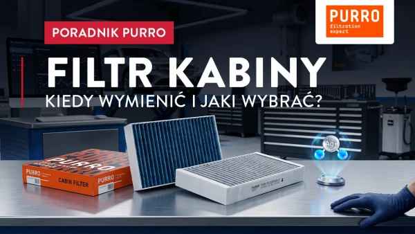 Przewodnik po filtrach kabinowych Purro Zdjęcie przedstawiające filtry kabiny Purro na stole warsztatowym z komputerem w tle.