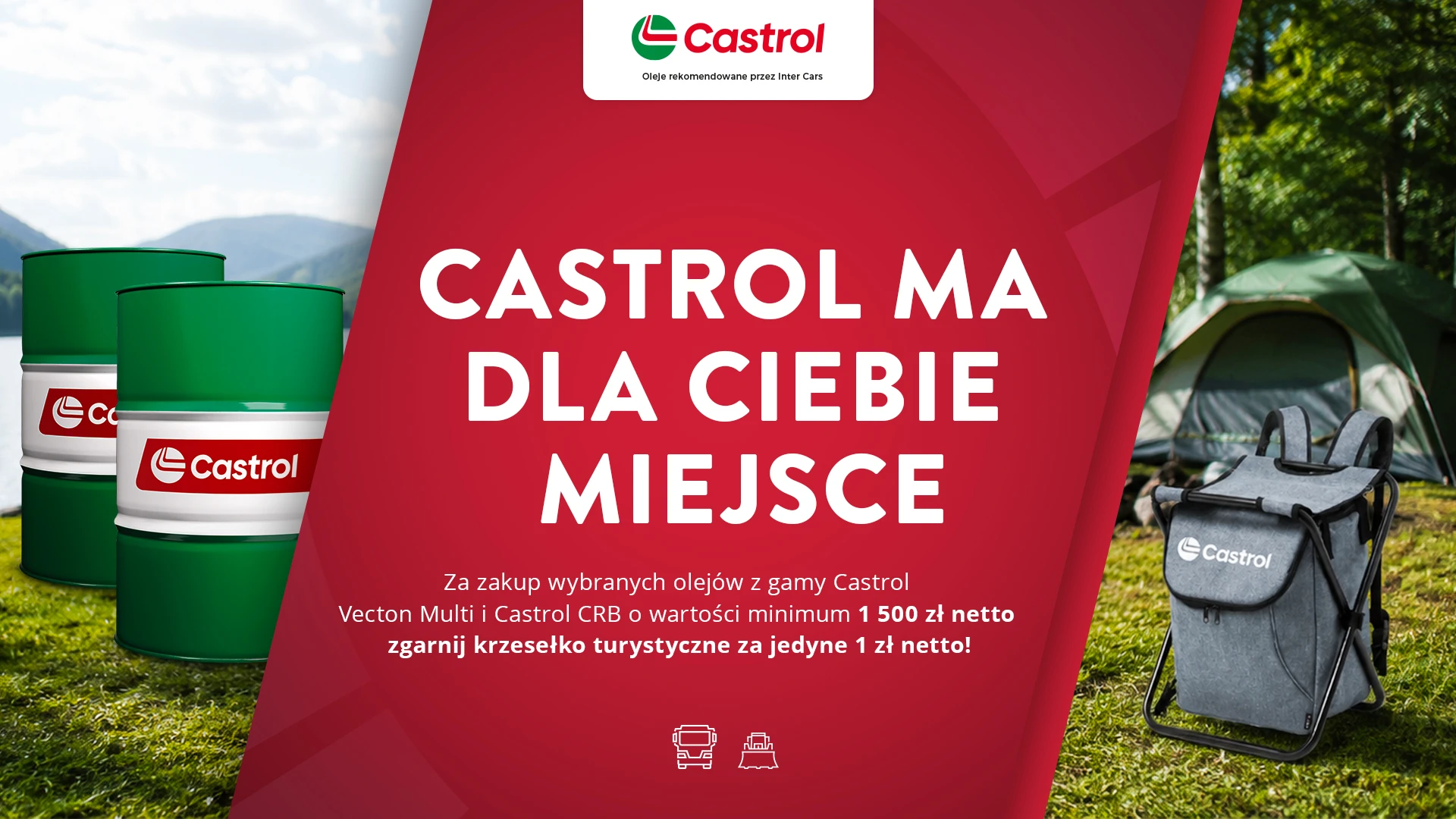 Castrol - za zakup olei możesz otrzymać krzesełko turystyczne za 1 zł netto