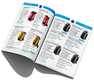 Katalog produktów zawierający odkurzacze Otwarty katalog produktów prezentujący różne odkurzacze ze specyfikacją i zdjęciami.