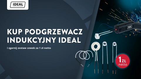 Kup podgrzewacz indukcyjny Ideal i zgarnij zestaw cewek za 1 zł netto
