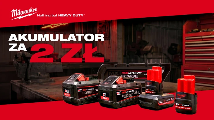 Akumulator za 2 zł - promocja Milwaukee Milwaukee - akumulator za 2 zł