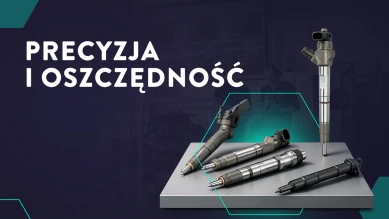 Zbiór precyzyjnych wtryskiwaczy paliwa na powierzchni ekspozycji, podkreślający efektywność i oszczędności.