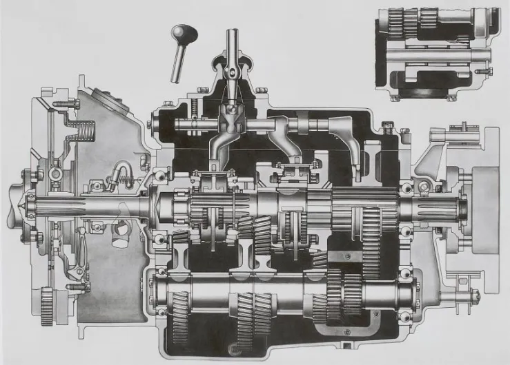 Silnik VDC z 1950 r. – pierwszy diesel Volvo z wtryskiem bezpośrednim.