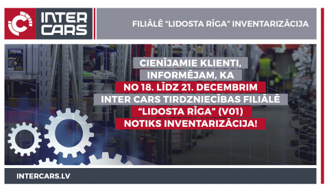 Filiāles V01 "Lidosta" inventarizācija 18.-21.12.