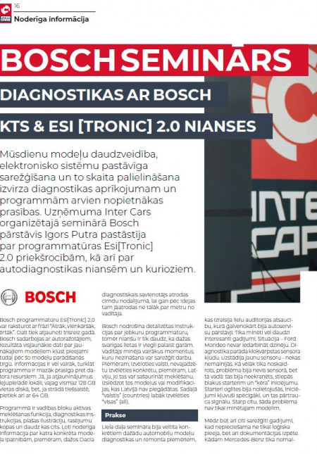BOSCH / Diagnostika KTS & ESI 2.0 nianses