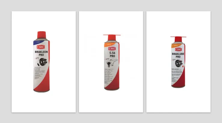 CRC produktai.jpg CRC siūlo visą stabdžių techninės priežiūros sistemą.