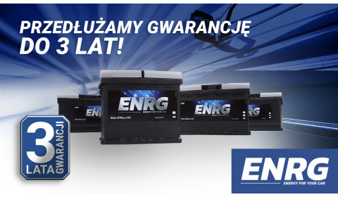 3 lata gwarancji na akumulatory ENRG!