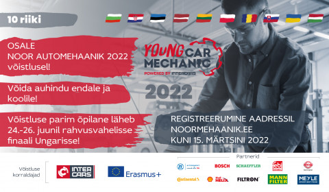 Registreerumine Noor Automehaanik 2022 võistlusele on avatud!