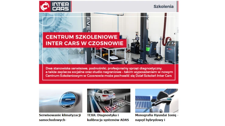 Newsletter szkoleniowy Inter Cars