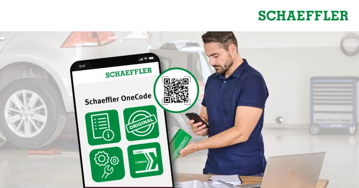 Schaeffler OneCode skanowanie kodów QR na pudełkach